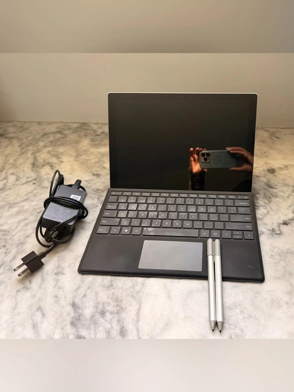 Microsoft Surface Pro 7 Laptop Tablet w/ Keyboard and Two Pens